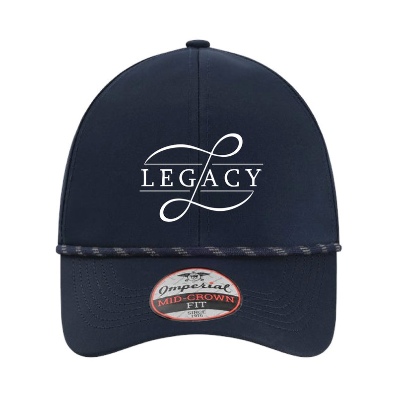 The Legacy Logo | Embroidered Navy Imperial Rope Hat