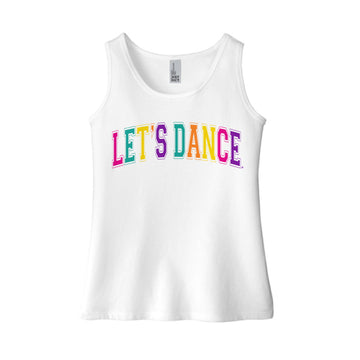 The Let's Dance Collegiate Arch | Youth White Girl's Tank