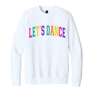 The Let's Dance Collegiate Arch | Adult White Fleece Crew