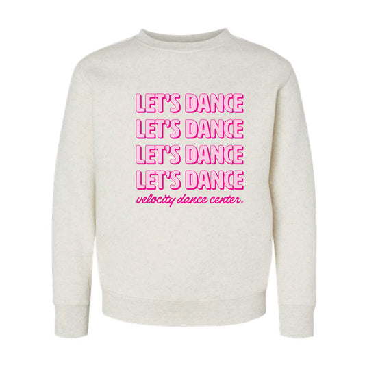 The Let's Dance Repeat | Youth Natural Heather Crewneck Sweatshirt