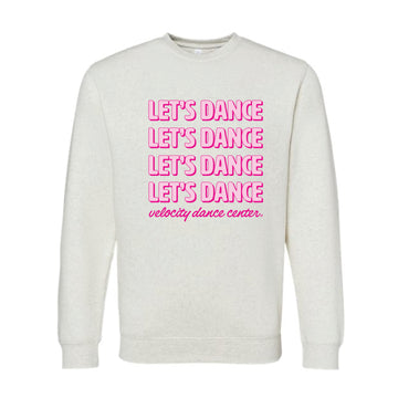 The Let's Dance Repeat | Adult Natural Heather Crewneck Sweatshirt