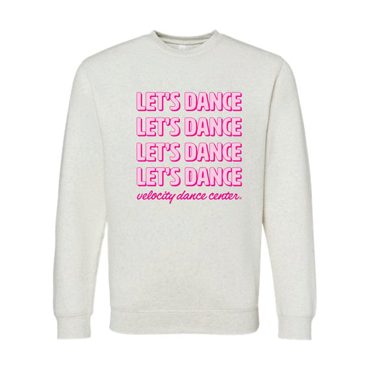 The Let's Dance Repeat | Adult Natural Heather Crewneck Sweatshirt