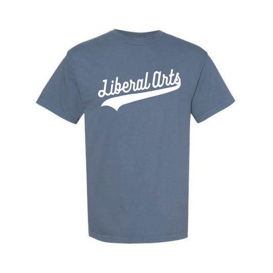The Liberal Arts Swoosh | Adult Blue Jean Tee