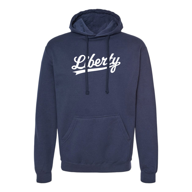 The Liberty Script Logo | Navy Hoodie