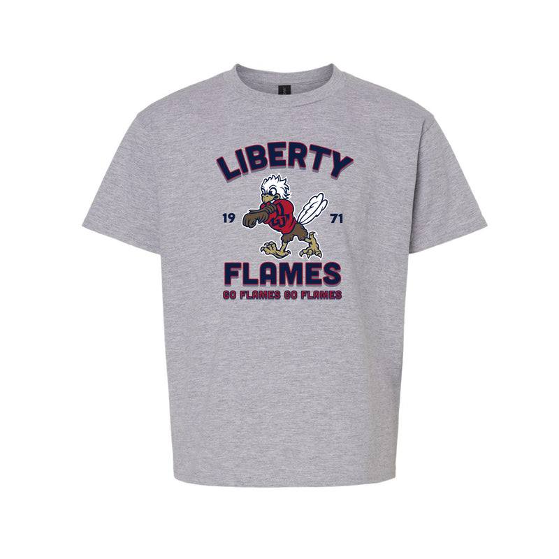 The Liberty Flames Est | Youth Sport Grey Tee