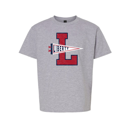 The Liberty Pennant | Youth Sport Grey Tee