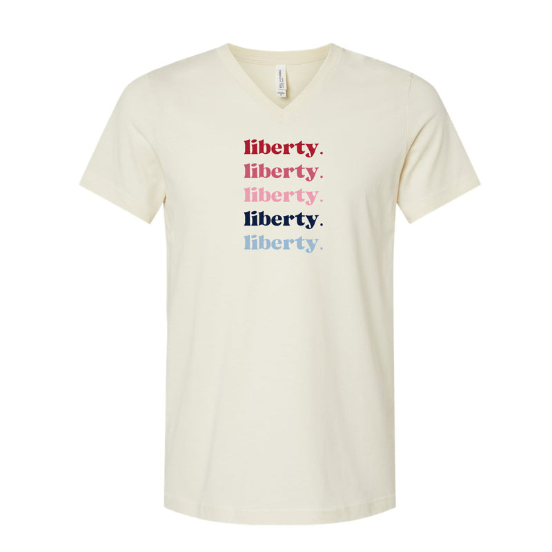 The Liberty Repeat | Natural V-Neck Tee