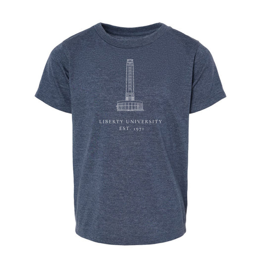 The Liberty Tower |  Youth Heather Navy Tee
