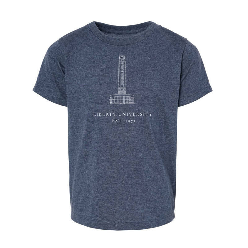 The Liberty Tower |  Youth Heather Navy Tee