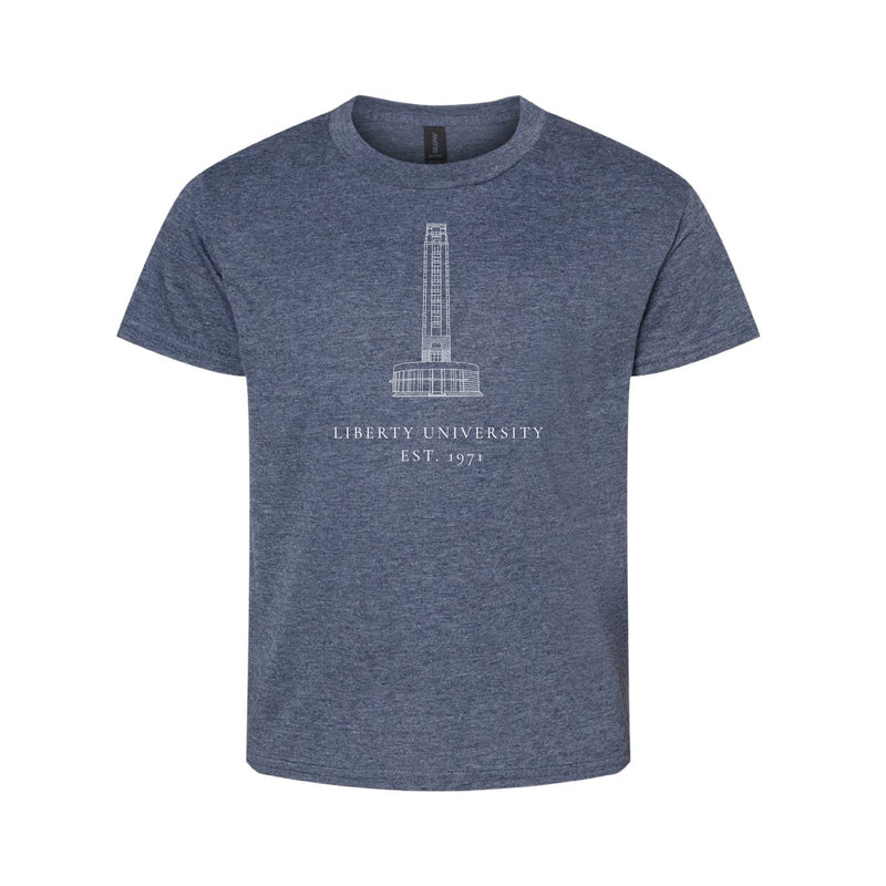 The Liberty Tower | Toddler Heather Navy Tee