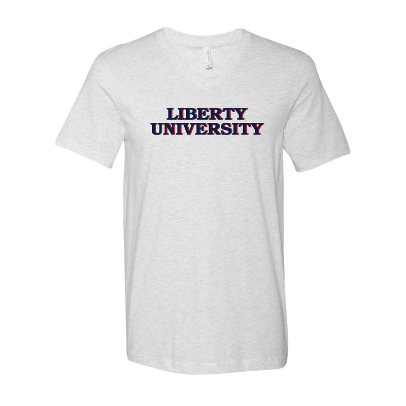 The Liberty University Block | Ash V-Neck Tee