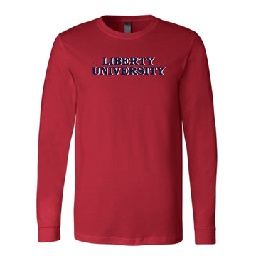 The Liberty University Block | Red Long Sleeve