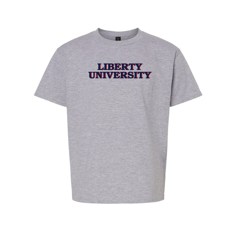 The Liberty University Block | Youth Sport Grey Tee