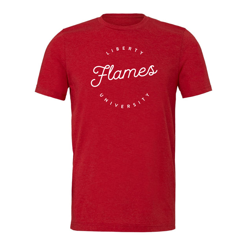 The Liberty University Flames Script | Heather Red Tee