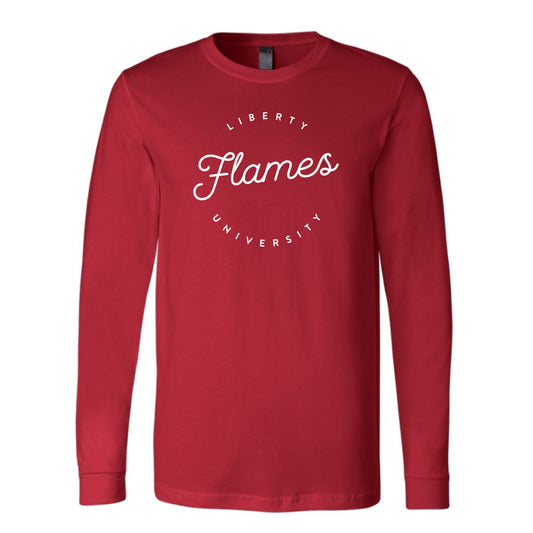 The Liberty University Flames Script | Red Long Sleeve