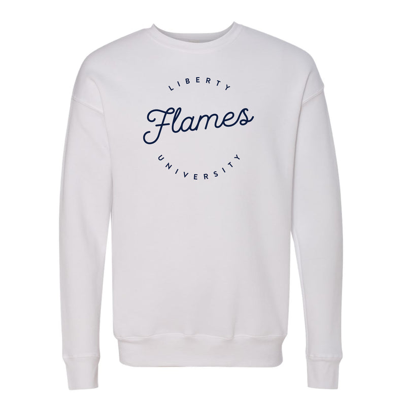 The Liberty University Flames Script | White Sweatshirt