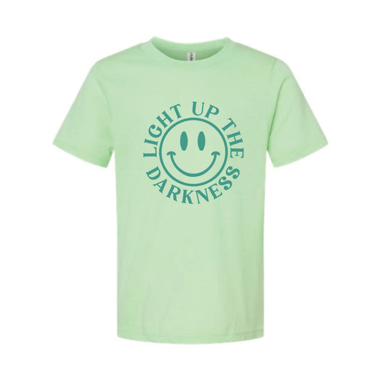 The Light Up The Darkness | Heather Neo Mint Oversized Youth Tee