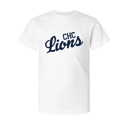 The Lions Script | Youth White Tee