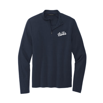 The Lions Script | Adult Embroidered Night Navy 1/4-Zip Pullover