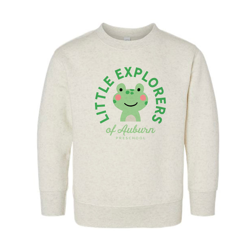 The Little Explorers | Toddler Natural Heather Crewneck Sweatshirt