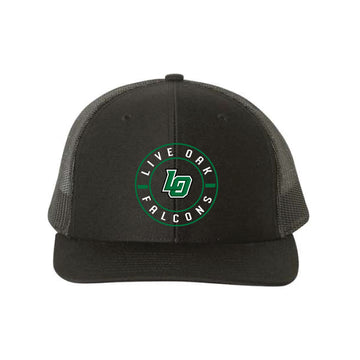 The Live Oak Circle | Black Trucker Hat