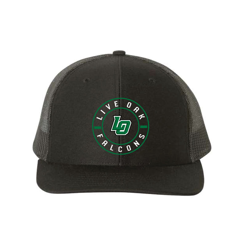 The Live Oak Circle | Black Trucker Hat