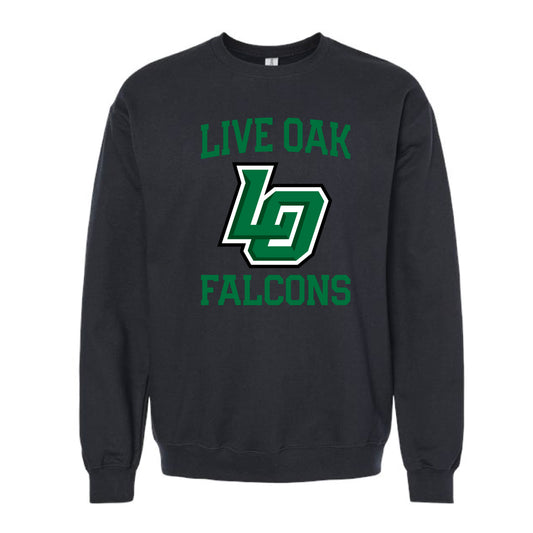 The Live Oak Falcons | Adult Black Sweatshirt