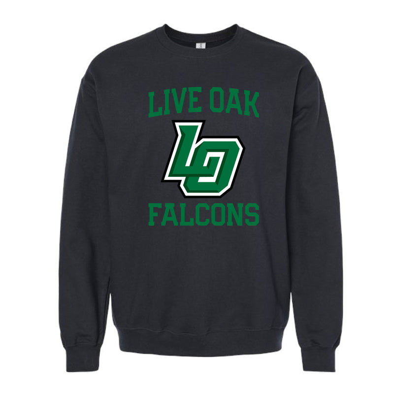 The Live Oak Falcons | Adult Black Sweatshirt