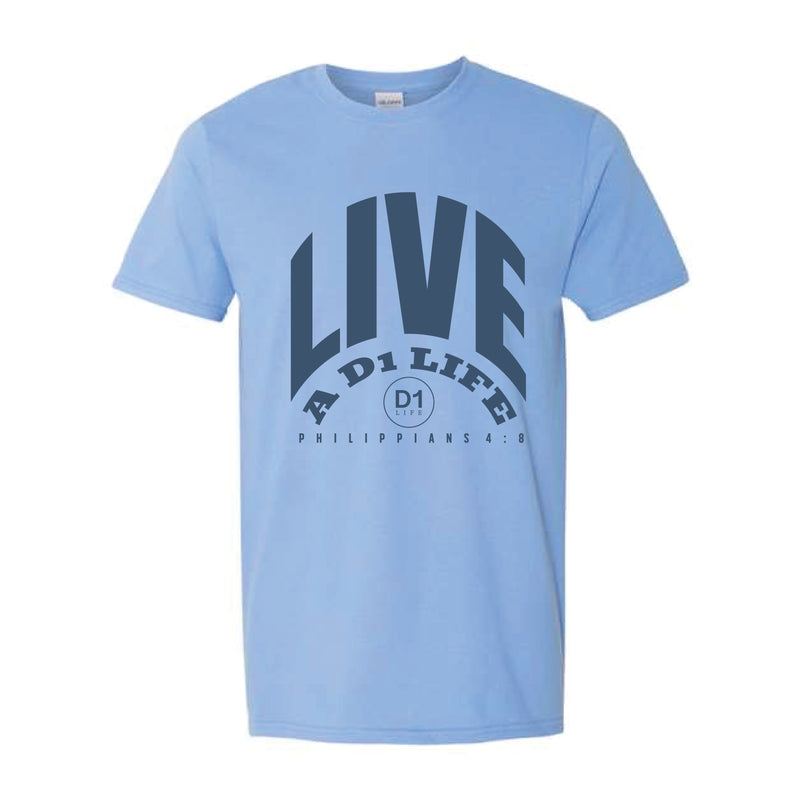 The Live the D1 Life Bold | Carolina Blue Tee