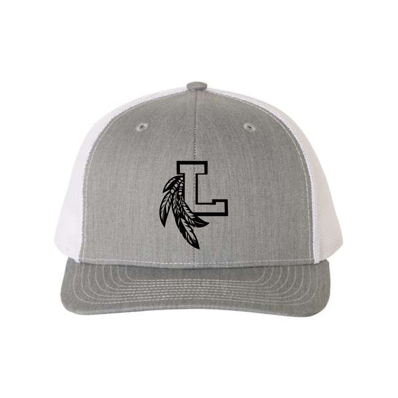 The Loachapoka Logo | Embroidered Heather Grey/White Richardson Trucker Cap