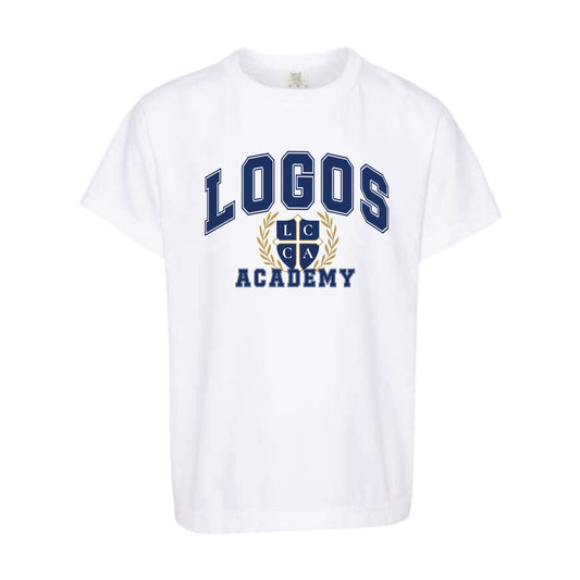 The Logos Academy Arch  | Youth White Tee