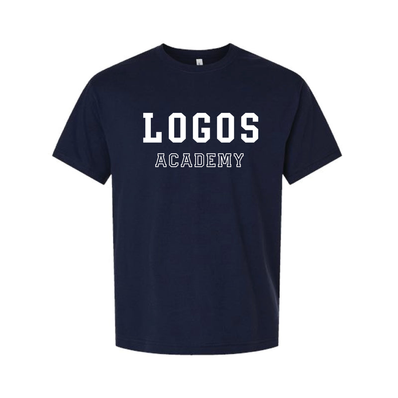 The Logos Academy Block | Adult Navy Tee
