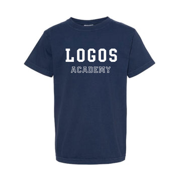 The Logos Academy Block | Youth True Navy Tee