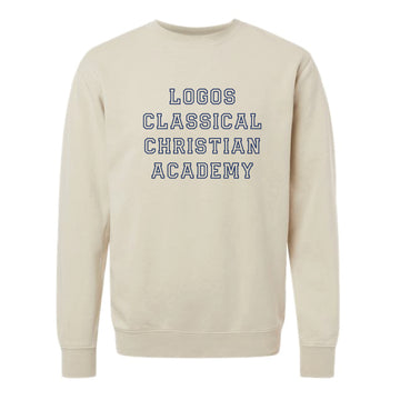 The Logos Classical Outline | Adult Ivory Crewneck Sweatshirt