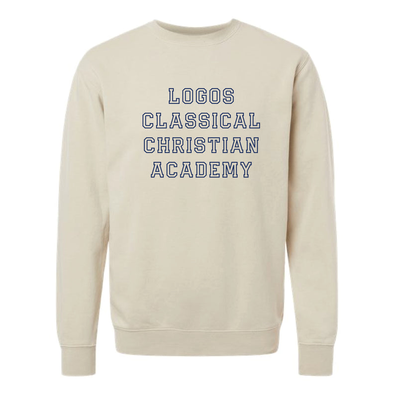 The Logos Classical Outline | Adult Ivory Crewneck Sweatshirt