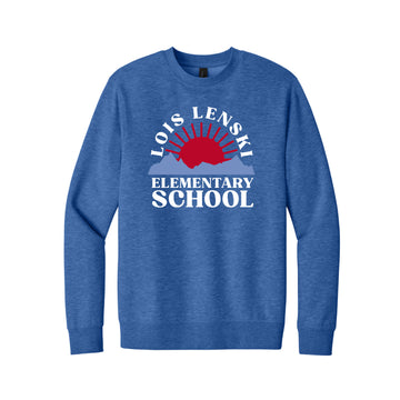 The Lois Lenski Waves | Royal Frost Adult Crewneck Sweatshirt