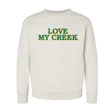The Love My Creek | Youth Natural Heather Crewneck Sweatshirt
