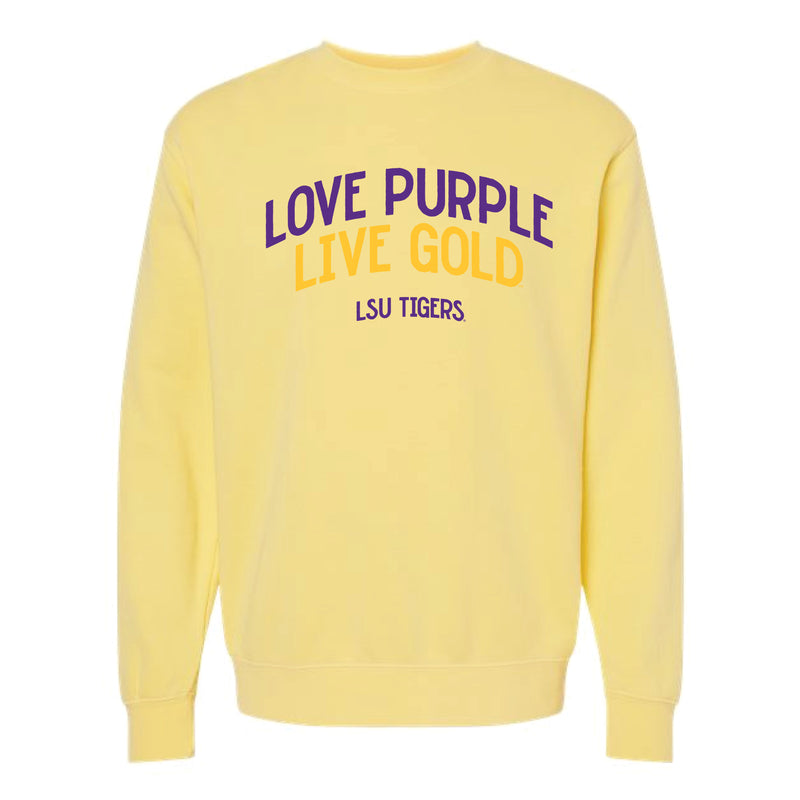 The Love Purple Live Gold Arch | Butter Sweatshirt
