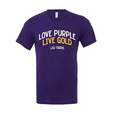 The Love Purple Live Gold Arch | Team Purple Tee