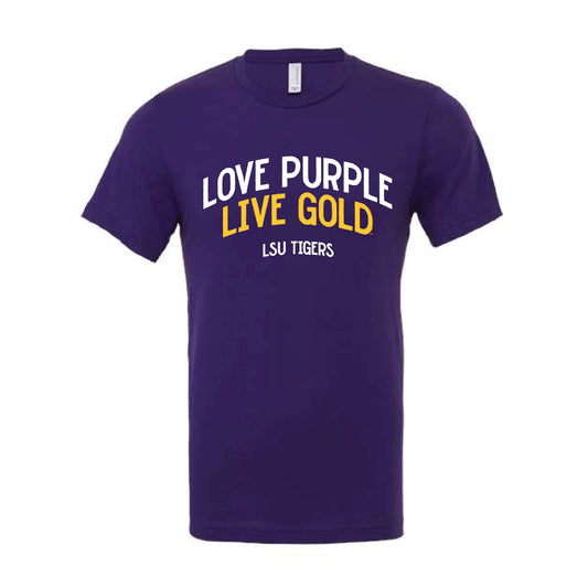 The Love Purple Live Gold Arch | Team Purple Tee