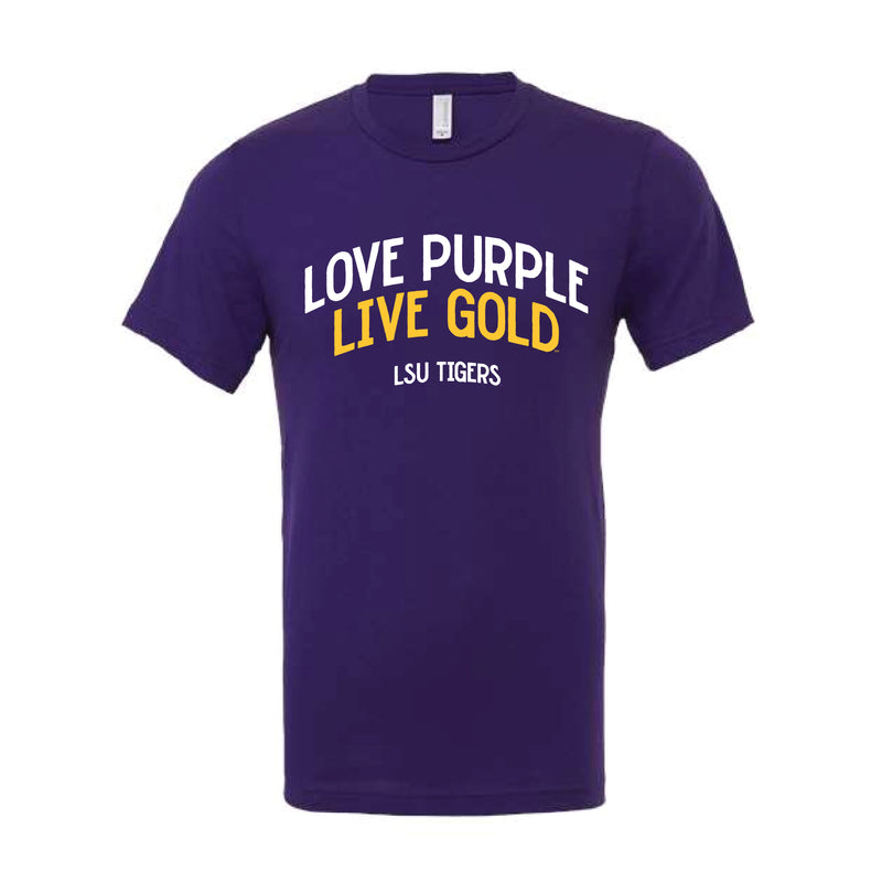 The Love Purple Live Gold Arch | Team Purple Tee