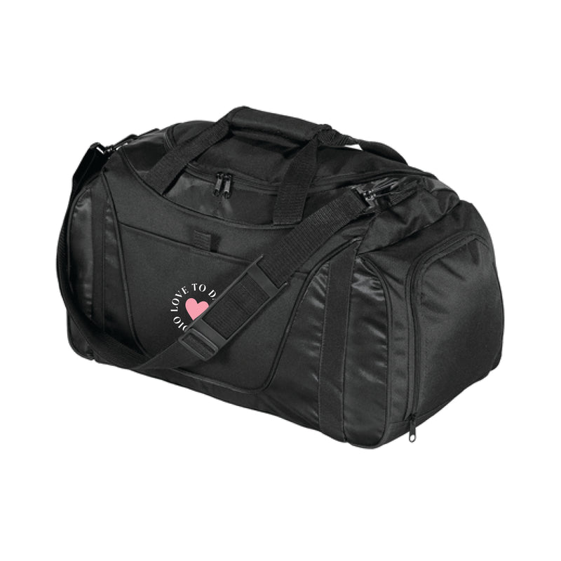 The Love To Dance Circle | Embroidered Small Two-Tone Duffel