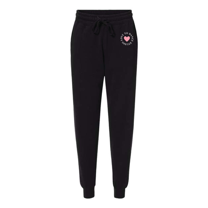 The Love To Dance Circle | Adult Black Sweatpants