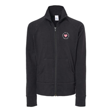 The Love To Dance Circle | Youth Black Full-Zip Track Jacket