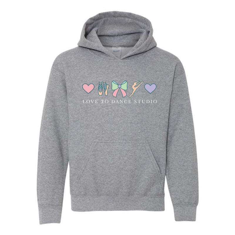 The Love To Dance Icons | Youth Graphite Heather Hoodie