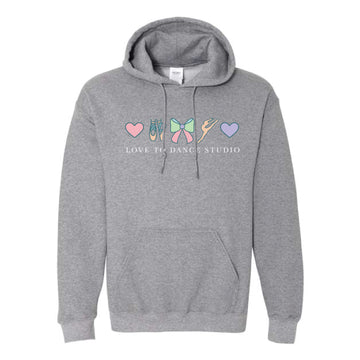 The Love To Dance Icons | Adult Graphite Heather Hoodie