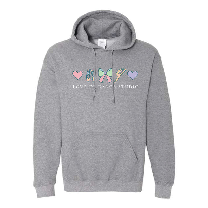 The Love To Dance Icons | Adult Graphite Heather Hoodie