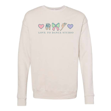 The Love To Dance Icons | Adult Heather Dust Sweatshirt