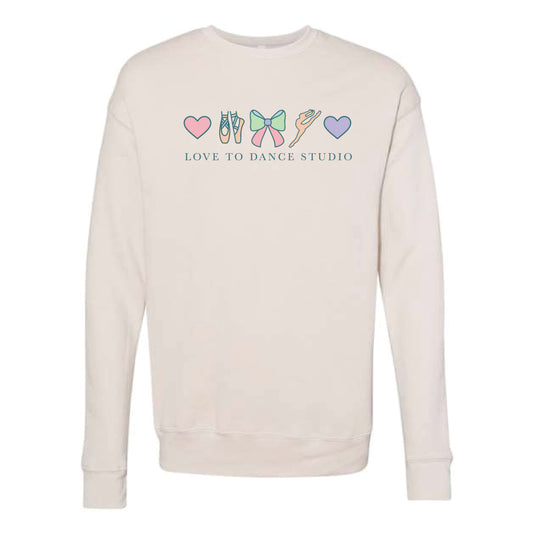 The Love To Dance Icons | Adult Heather Dust Sweatshirt