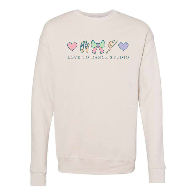 The Love To Dance Icons | Adult Heather Dust Sweatshirt